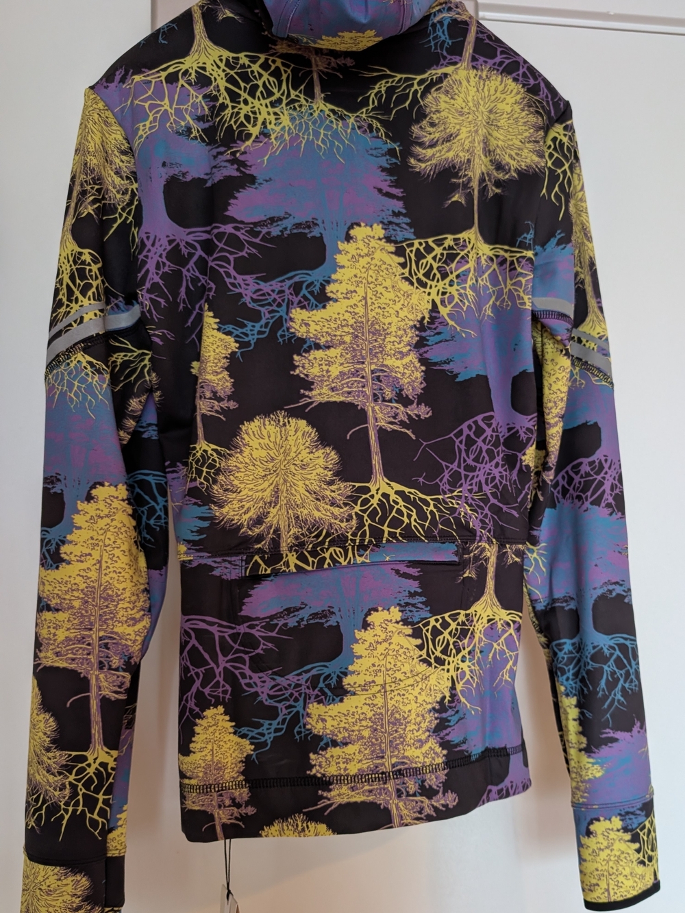 Adidas by Stella McCartney Black Multicolor Tree-Print Zip Hoodie - Picture 5 of 9